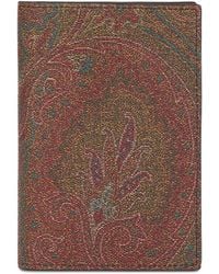 Etro - Paisley Jacquard Canvas Passport Cover With Leather Interior - Lyst