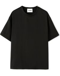 Jil Sander - Black Silk T-shirt - Lyst