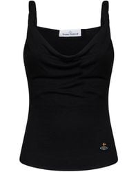 Vivienne Westwood - Ribbed Jersey Anna Draped Top - Lyst