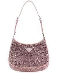 Prada - Embellished Satin Cleo Handbag - Lyst