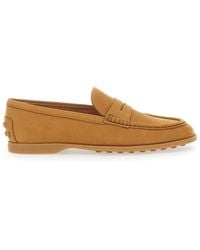 Tod's - Loafers With Rubber Sole And Rubber Detail On The Back - Lyst