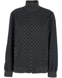 Gucci - Sweatshirt With High Neck And All-Over Gg Print - Lyst
