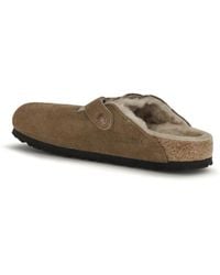 Birkenstock - Shearling Mules Boston Upper: Suede; Sole: Rubber Sandal - Lyst