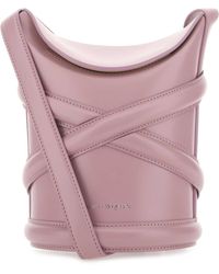 McQueen - The Curve Leather Bucket Bag - Lyst