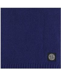 Stone Island - Wool Blend Scarf With Logo - Lyst
