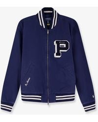 Polo Ralph Lauren - Cotton Bomber With Logo Patch - Lyst