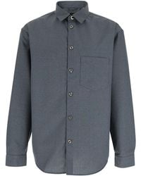 Plain - Shirt With Classic Collar - Lyst