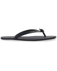 Saint Laurent - Flip-Flops Cassandra Leather Calf Shoe - Lyst