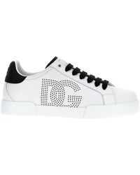Dolce & Gabbana - Portofino Leather Low-Top Sneakers - Lyst