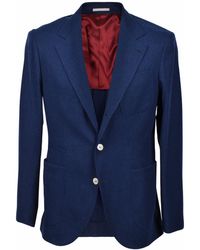Brunello Cucinelli - Wool Silk Blazer Clothing - Lyst