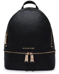 MICHAEL Michael Kors "rhea" Leather Backpack in Black | Lyst