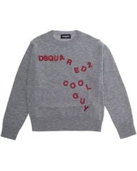 DSquared² - Boys Crewneck Sweater Wool Tops - Lyst