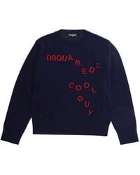 DSquared² - Boys Crewneck Sweater Wool Tops - Lyst