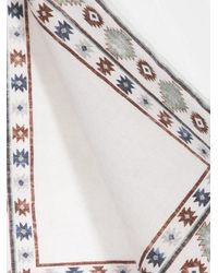 Brunello Cucinelli - Geometric-Print Organic Wool Scarf - Lyst