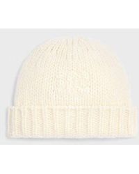 Celine - Celine Aa09Y0899 Ribbed Wool Knit Winter Hat — Ivory - Lyst