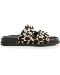 Tory Burch - Sporty Slide Sandal With Twist Details Scarpe Basse Animalier - Lyst