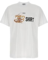 Moschino - Playful Logo Printed Organic Cotton T-Shirt - Lyst