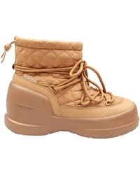 Moon Boot - Quilted Half-Moon Mid Boot, Sand - Lyst