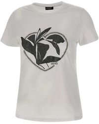 Liu Jo - Moda Cotton T-Shirt - Lyst