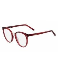 Chloé - Chloe Eyeglasses Square Full Rim, Burgundy Frame And Clear Demo Lens Ce2690606 - Lyst