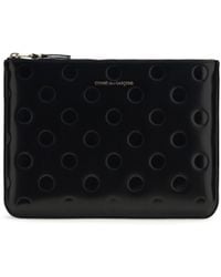 Comme des Garçons - Embossed Polka-Dot Pouch Calf Leather Bos Taurus Wallet - Lyst