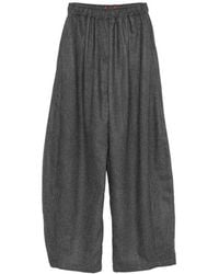 Thelatest - Elasticated Wide-Leg Trousers - Lyst