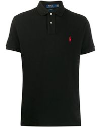 Polo Ralph Lauren - Short-sleeved Logo-embroidered Custom-fit Cotton-piqué Polo Shirt - Lyst