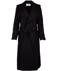 Harris Wharf London - Double Vent Trench Coat Light Pressed Wool - Lyst