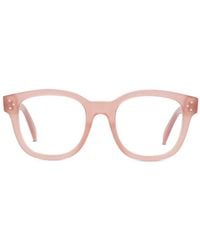 Celine - Eyeglasses Square Full Rim, Shiny Frame And Clear Demo Lenses Lens Cl50098I074 - Lyst