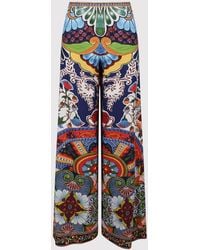 Alice + Olivia - Athena Printed Trousers - Lyst