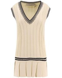 Golden Goose - Deluxe Brand Organic Cotton Dress With Crystals Embellishment - Lyst