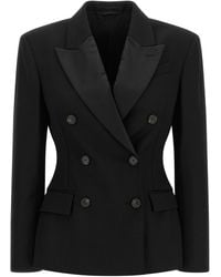 Brunello Cucinelli - Double-Breasted Virgin Wool Blazer - Lyst