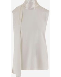 Bottega Veneta - Top Stretch Silk Satin Tops - Lyst