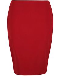 Saint Laurent - Satin Pencil Skirt - Lyst