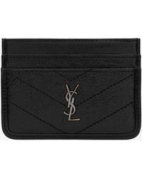 Saint Laurent - Card Holder Niki Leather Wallets & Purses - Lyst
