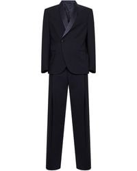 Giorgio Armani - Dark Wool Crepe Tuxedo Suit - Lyst