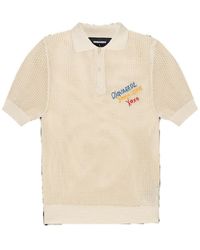 DSquared² - Summer Lovers Knitted Polo Shirt - Lyst