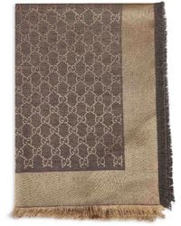 Gucci - And Gg Silk And Wool Shawl - Lyst