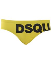 DSquared² Synthetic Stretch Nylon Swimming Brief in Yellow for Men 