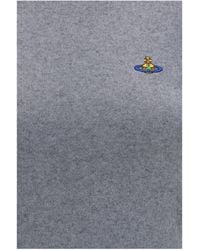 Vivienne Westwood - Top Bea Melange Cotton Cashmere Dark Tops - Lyst