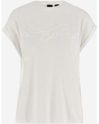 Pinko - Love Print Cotton T-shirt - Lyst