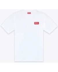 DIESEL - T-Nlabel-L1 Cotton T-Shirt With Logo Patch - Lyst