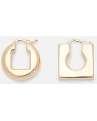 Jacquemus - Les Boucles Rond Carre Brass Earrings - Lyst