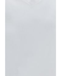 Brunello Cucinelli - T-Shirt V-Neck Cotton Jersey T-Shirts And Polos - Lyst