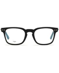 Fred - Eyeglasses Square Full Rim, Shiny Frame And Clear Light Block Lens Fg50006U001 - Lyst