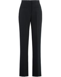 MSGM - Crêpe Tailored Trousers Elastane Flared - Lyst