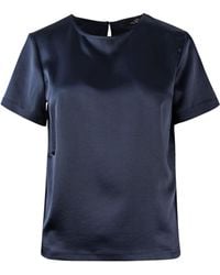 Max Mara - Solid Round Neck T-Shirt - Lyst