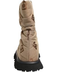 Dolce & Gabbana - Logo Print Lace Up Snow Boots Shoes Nylon - Lyst