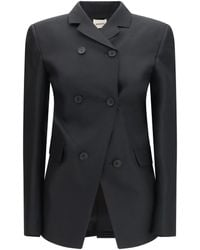 KHAITE - Blazer Rolo Silk-Wool - Lyst