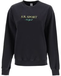 Mens Activewear gym and workout clothes Sporty & Rich Activewear gym and workout clothes Sporty & Rich Cotton Gray Prince Edition Racket Sweatshirt for Men 